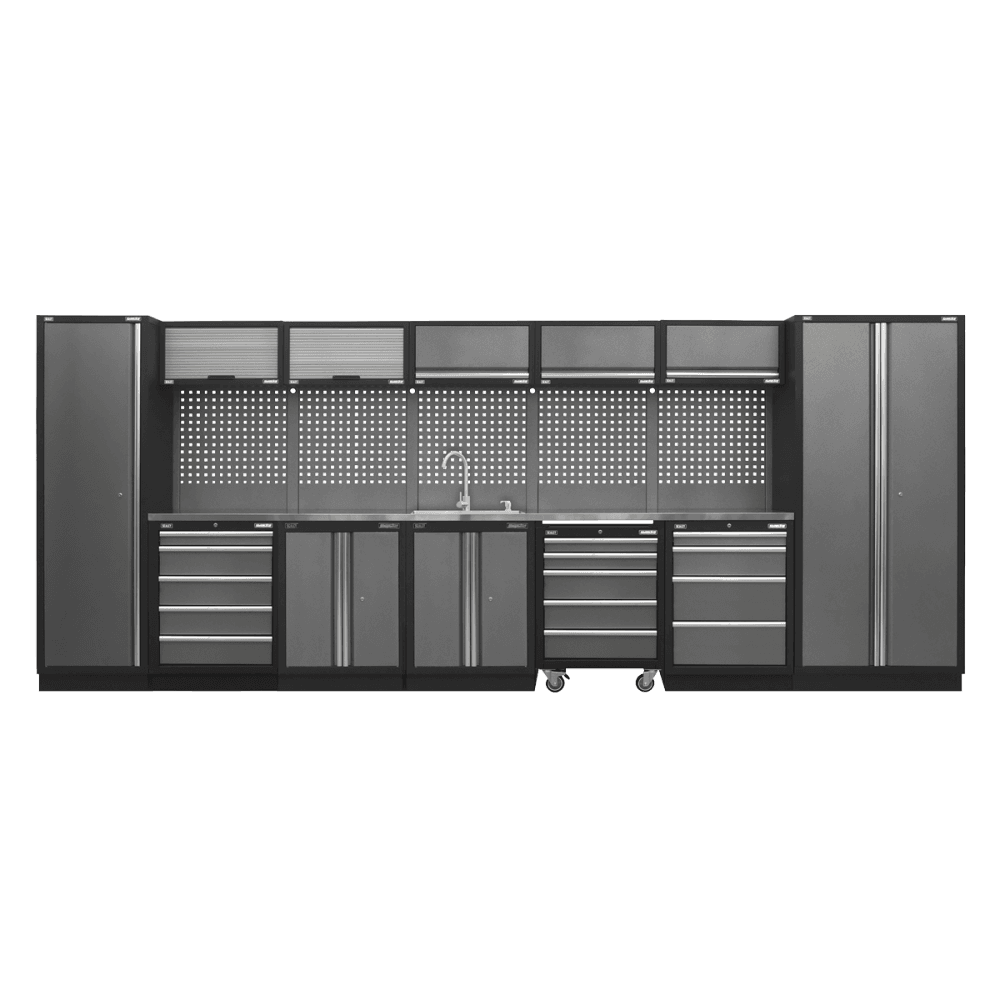 Sealey Superline Pro 4.9m Storage System - Stainless Worktop Model No- APMSSTACK17SS