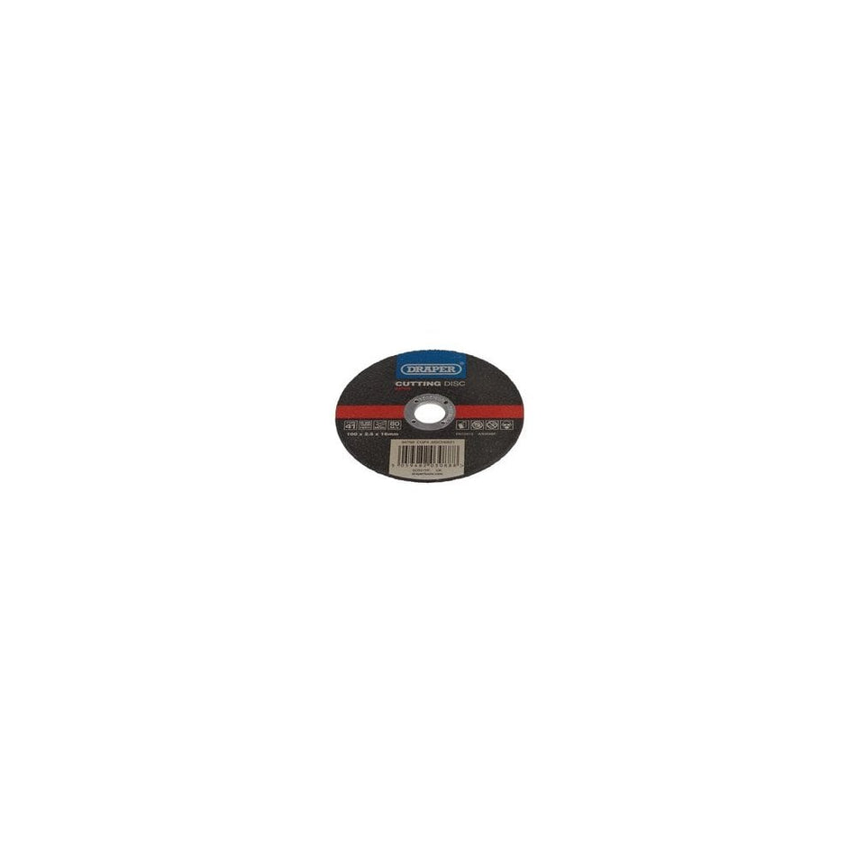 DRAPER Metal Cutting Disc, 100 x 2.5 x 16mm Model No. CGF4