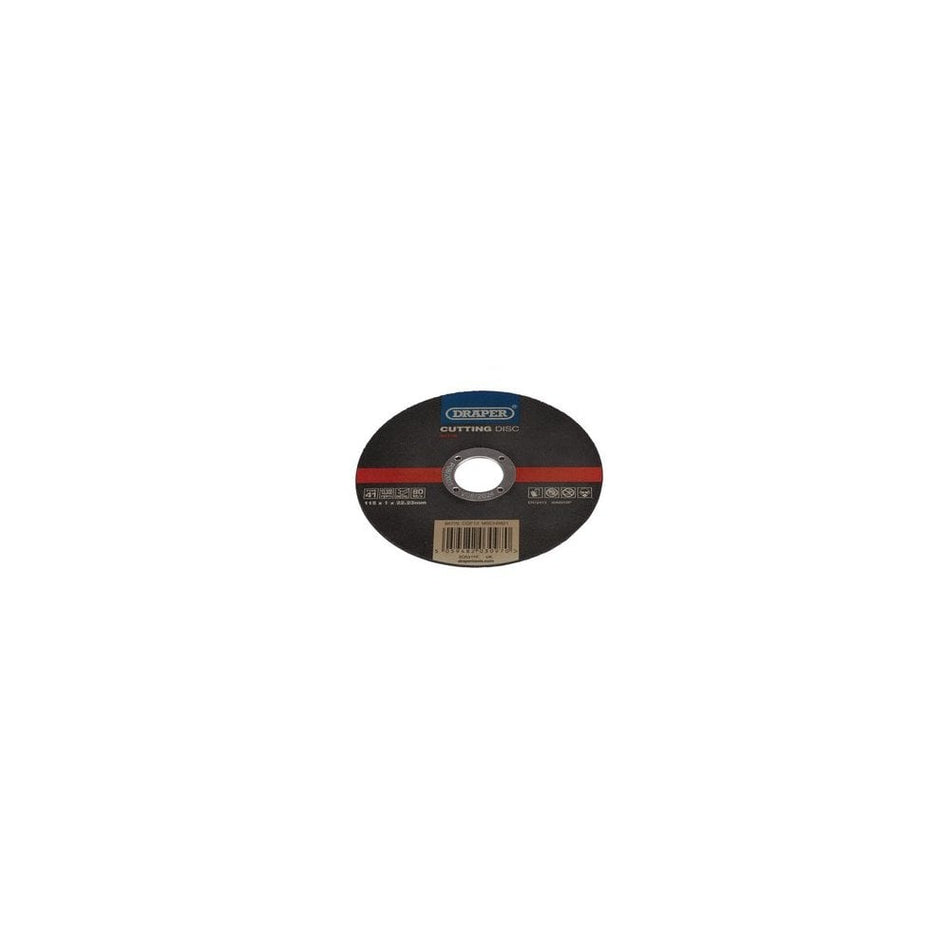 DRAPER Stainless-Steel/Inox Metal Cutting Disc, 115 x 1 x 22.23mm Model No. CGF13