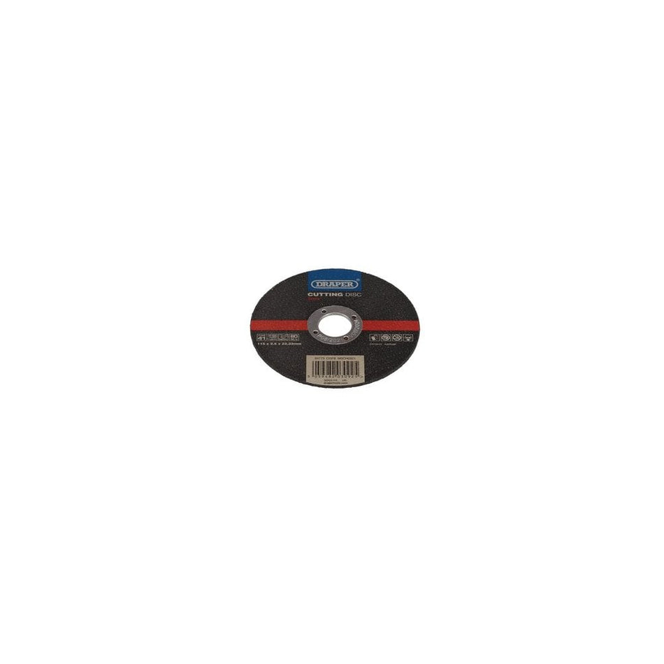DRAPER Metal Cutting Disc, 115 x 2.5 x 22.23mm Model No. CGF8