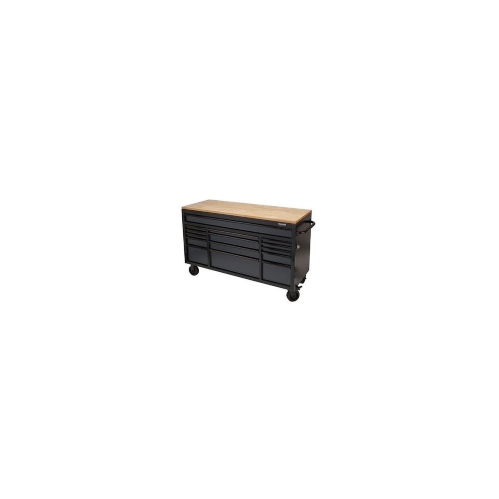DRAPER BUNKER Workbench Roller Tool Cabinet, 15 Drawer, 61", Grey Model No. B100-61G