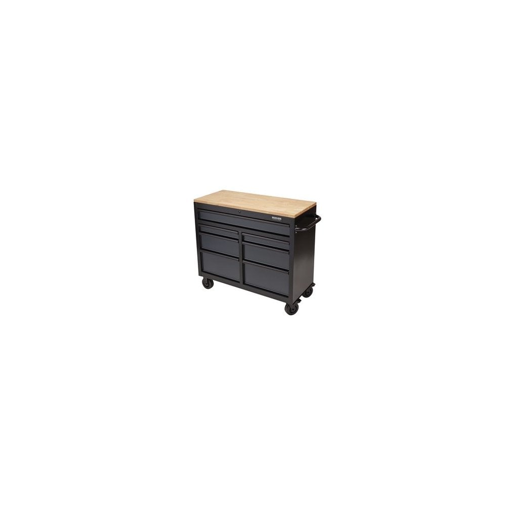 DRAPER BUNKER Workbench Roller Tool Cabinet, 7 Drawer, 41", Grey Model No. B100-41G