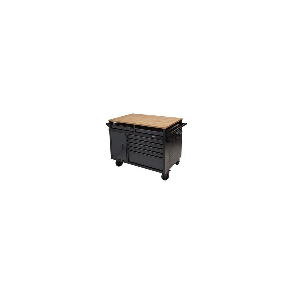 DRAPER BUNKER Multi-Functional Workbench Roller Tool Cabinet, 14 Drawer, 48", Grey Model No. B100-48MTG