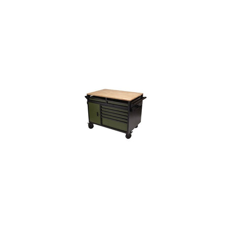 DRAPER BUNKER Multi-Functional Workbench Roller Tool Cabinet, 14 Drawer, 48", Green Model No. B100-48MTGR
