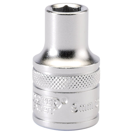 DRAPER 1/2" Square Drive 6 Point Metric Socket (9mm): Model No. H-MM/MS