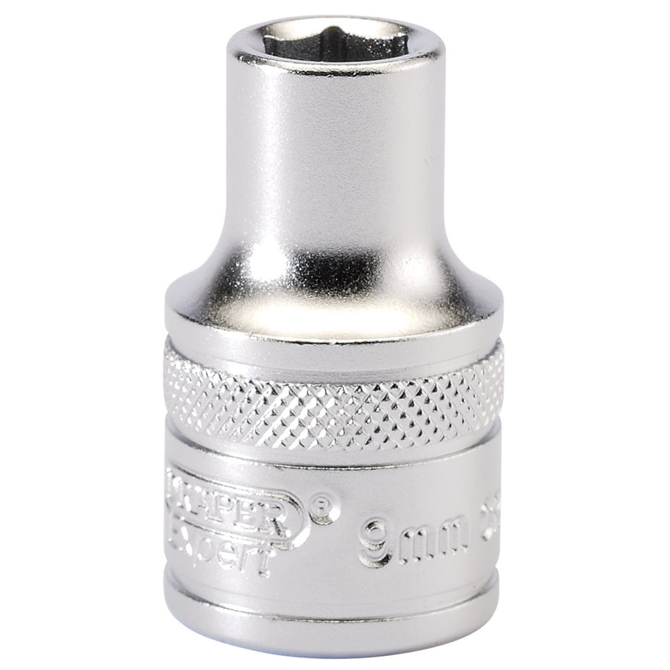 DRAPER 1/2" Square Drive 6 Point Metric Socket (9mm): Model No. H-MM/MS
