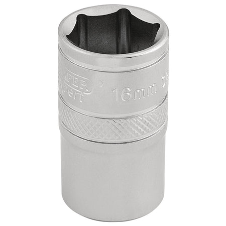 DRAPER 1/2" Square Drive 6 Point Metric Socket (16mm): Model No. H-MM/MS