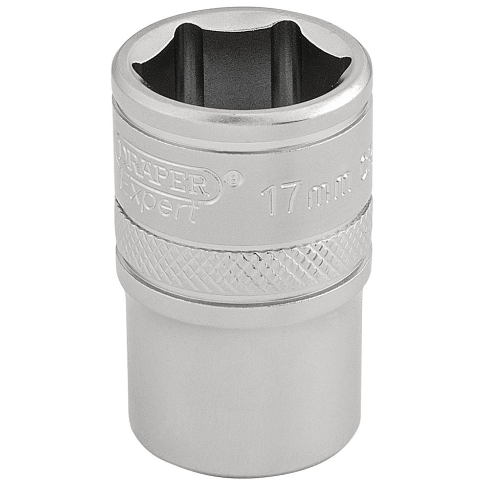 DRAPER 1/2" Square Drive 6 Point Metric Socket (17mm): Model No. H-MM/MS