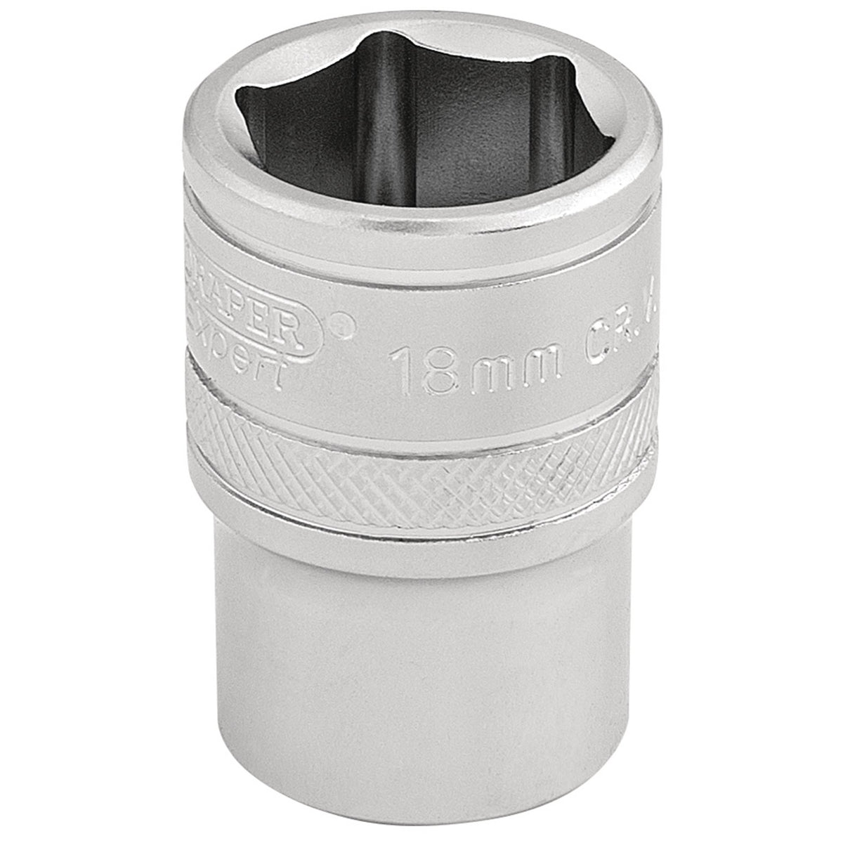 DRAPER 1/2" Square Drive 6 Point Metric Socket (18mm): Model No. H-MM/MS