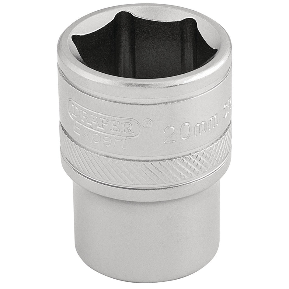 DRAPER 1/2" Square Drive 6 Point Metric Socket (20mm): Model No. H-MM/MS