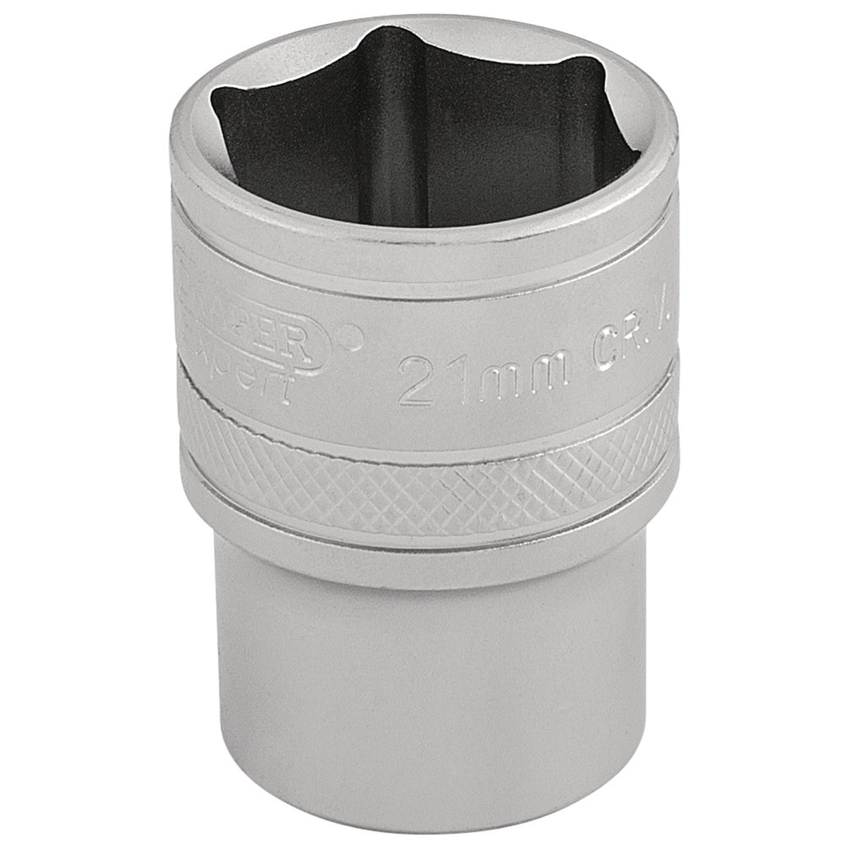 DRAPER 1/2" Square Drive 6 Point Metric Socket (21mm): Model No. H-MM/MS