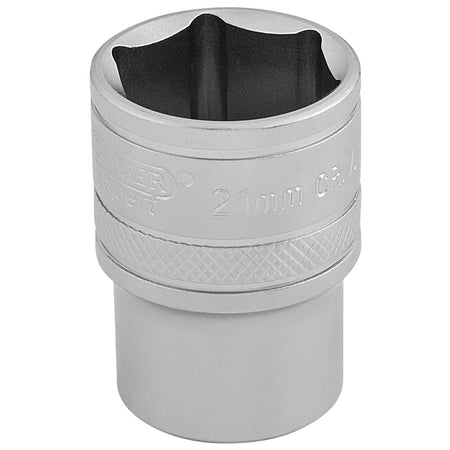 DRAPER 1/2" Square Drive 6 Point Metric Socket (21mm): Model No. H-MM/MS