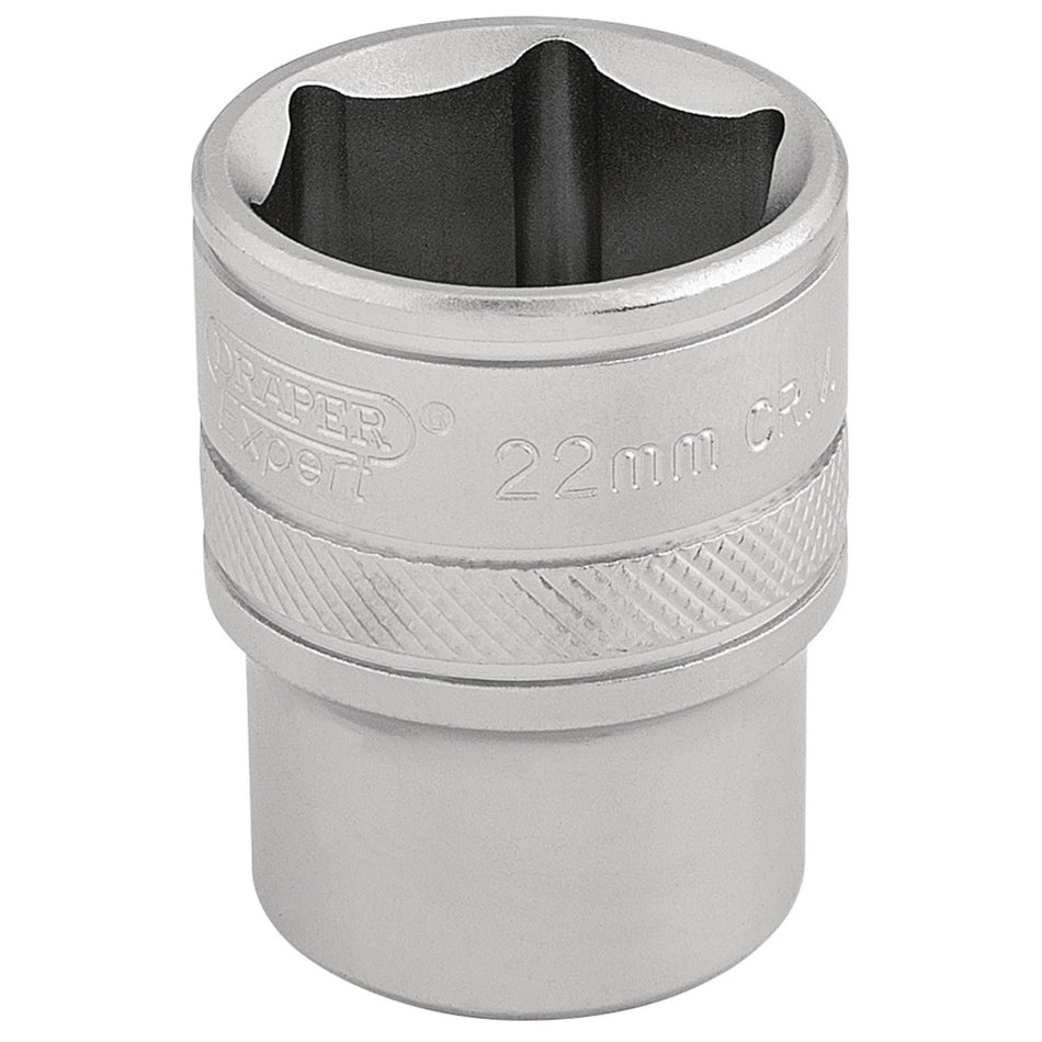 DRAPER 1/2" Square Drive 6 Point Metric Socket (22mm): Model No. H-MM/MS