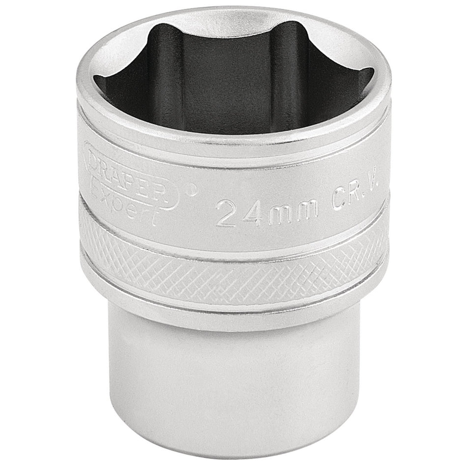 DRAPER 1/2" Square Drive 6 Point Metric Socket (24mm): Model No. H-MM/MS