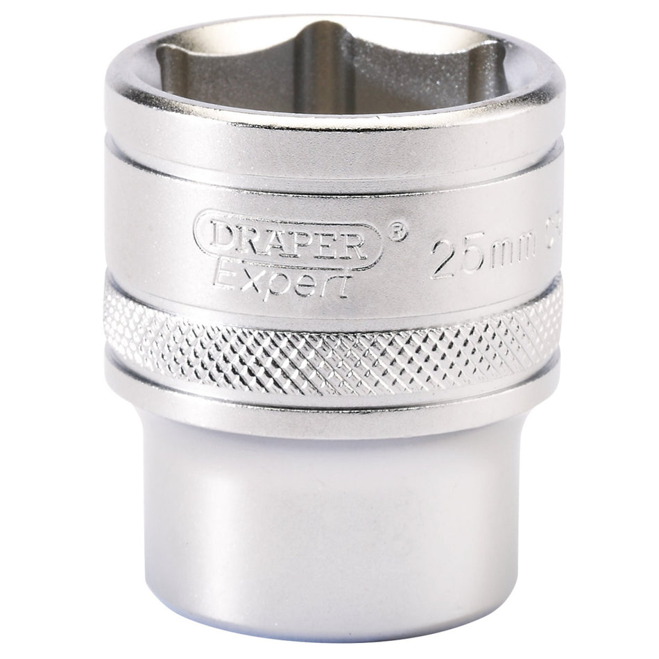DRAPER 1/2" Square Drive 6 Point Metric Socket (25mm): Model No. H-MM/MS