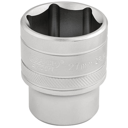 DRAPER 1/2" Square Drive 6 Point Metric Socket (27mm): Model No. H-MM/MS