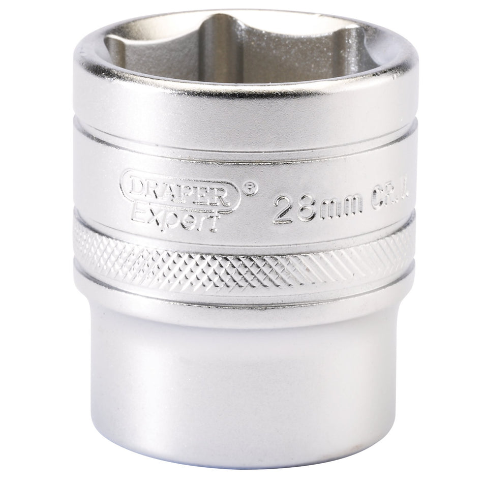DRAPER 1/2" Square Drive 6 Point Metric Socket (28mm): Model No. H-MM/MS