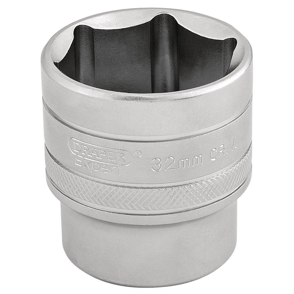DRAPER 1/2" Square Drive 6 Point Metric Socket (32mm): Model No. H-MM/MS