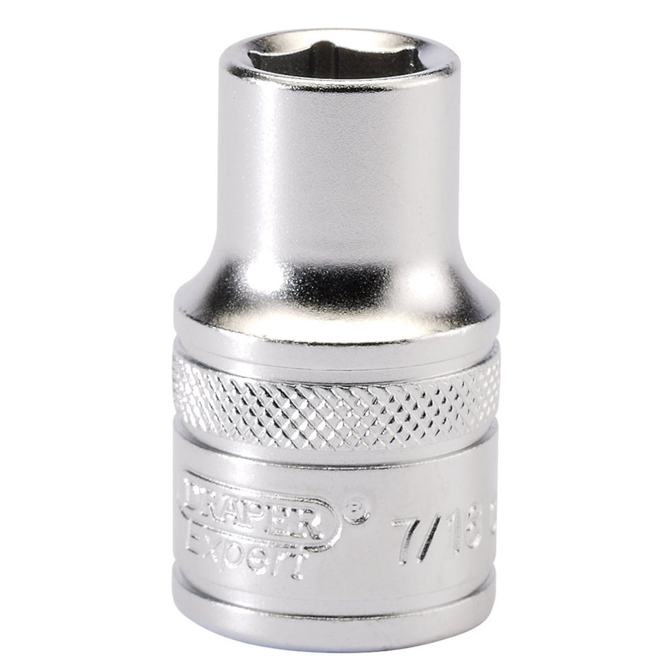 DRAPER 1/2" Square Drive 6 Point Imperial Socket (7/16"): Model No. H-AF/MS