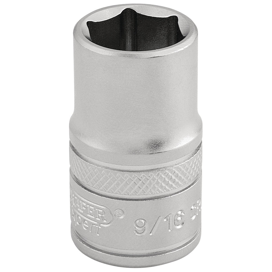 DRAPER 1/2" Square Drive 6 Point Imperial Socket (9/16"): Model No. H-AF/MS