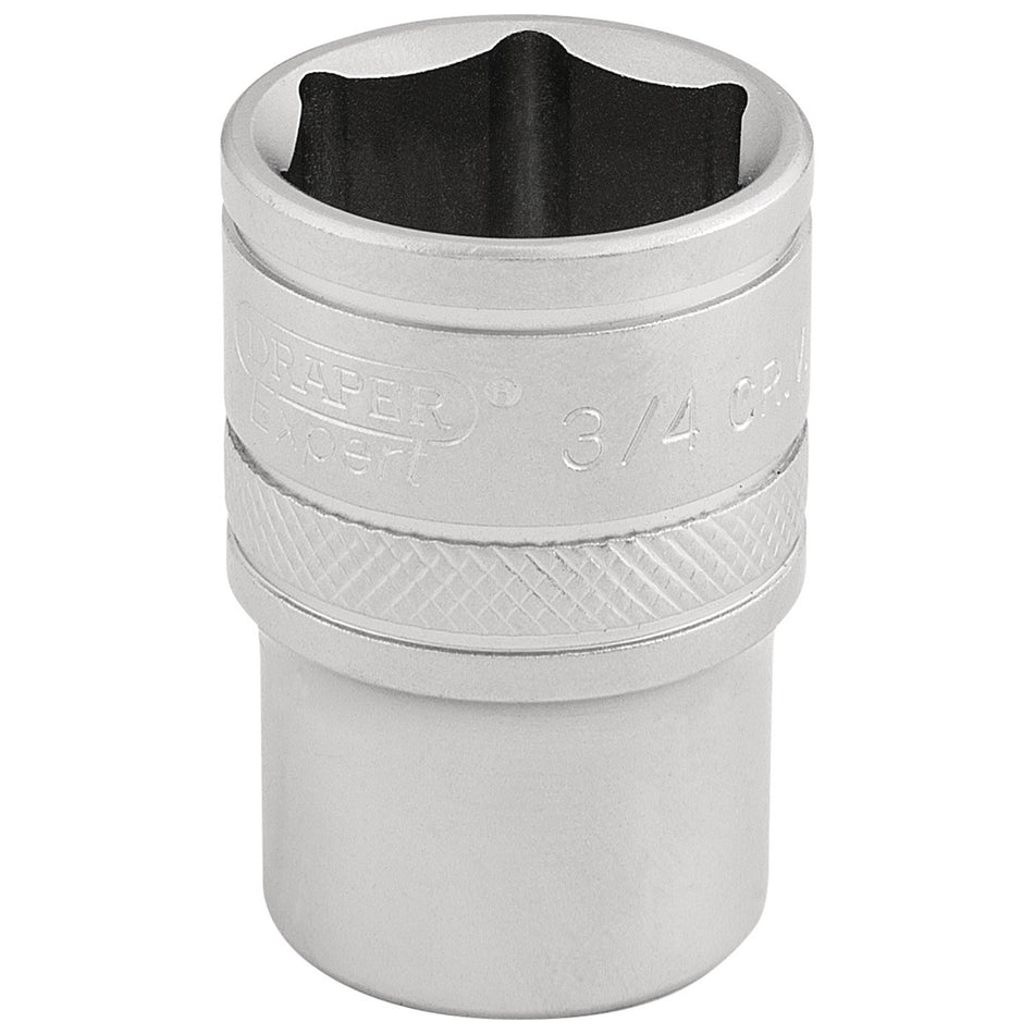 DRAPER 1/2" Square Drive 6 Point Imperial Socket (3/4"): Model No. H-AF/MS