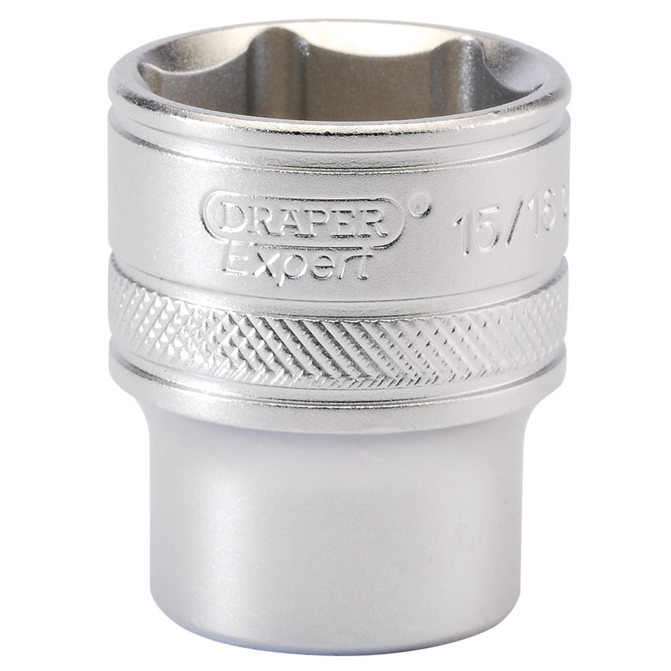 DRAPER 1/2" Square Drive 6 Point Imperial Socket (15/16"): Model No. H-AF/MS