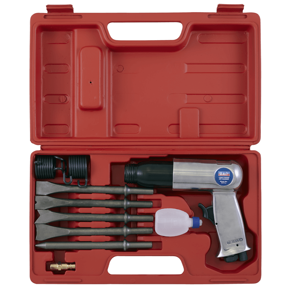 Sealey Air Hammer with Chisels Long Stroke Model No-SA11