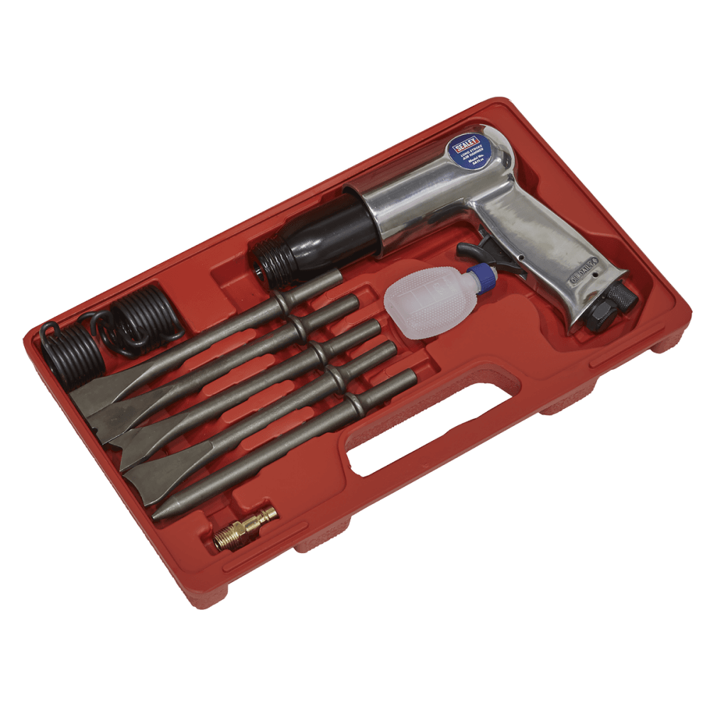 Sealey Air Hammer with Chisels Long Stroke Model No-SA11