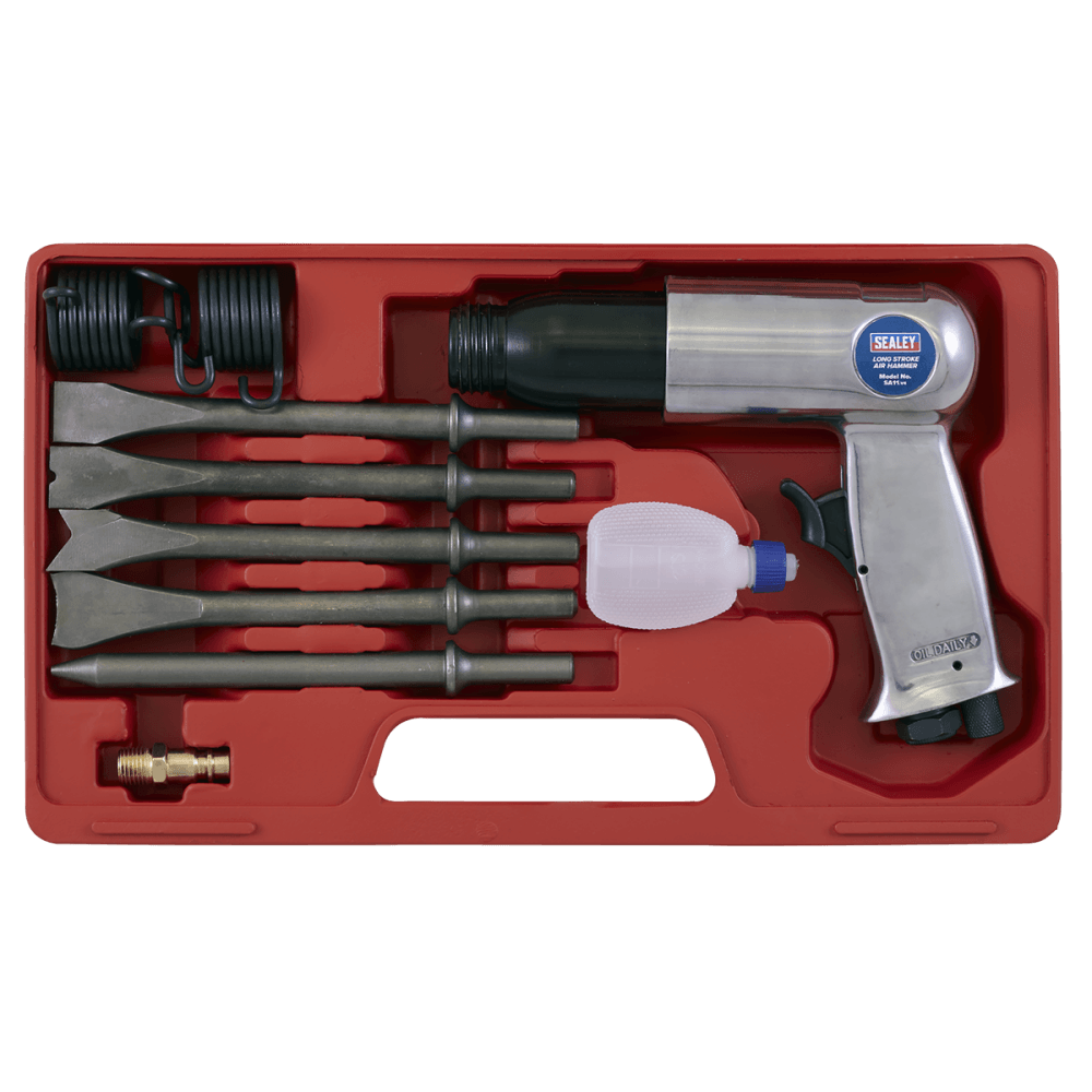 Sealey Air Hammer with Chisels Long Stroke Model No-SA11