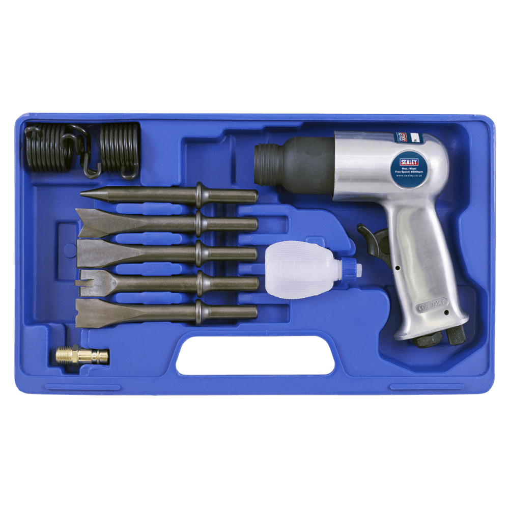 Sealey Air Hammer with Chisels Medium Stroke Model No-SA12/S