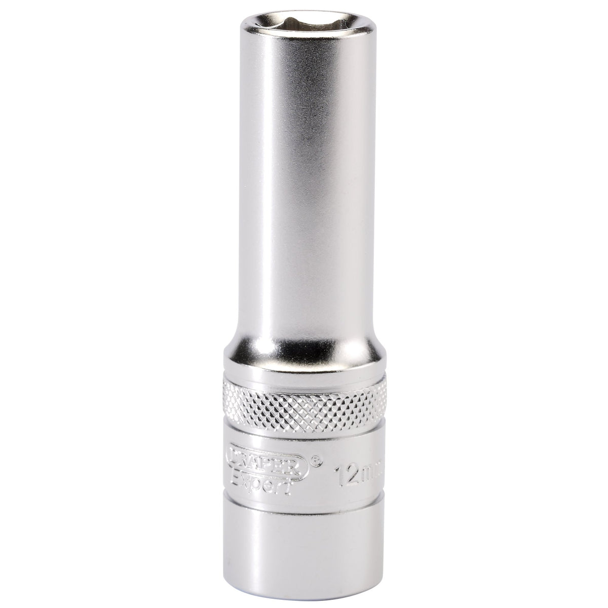 DRAPER 1/2" Square Drive 6 Point Metric Deep Socket (12mm): Model No. HT-MM/MS