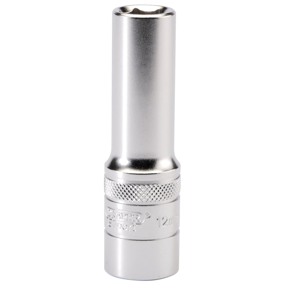 DRAPER 1/2" Square Drive 6 Point Metric Deep Socket (12mm): Model No. HT-MM/MS
