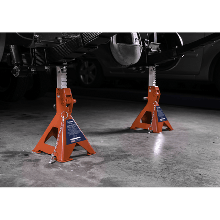 Axle Stands (Pair) 3tonne Capacity per Stand Easy Action Ratchet Model No.-21825