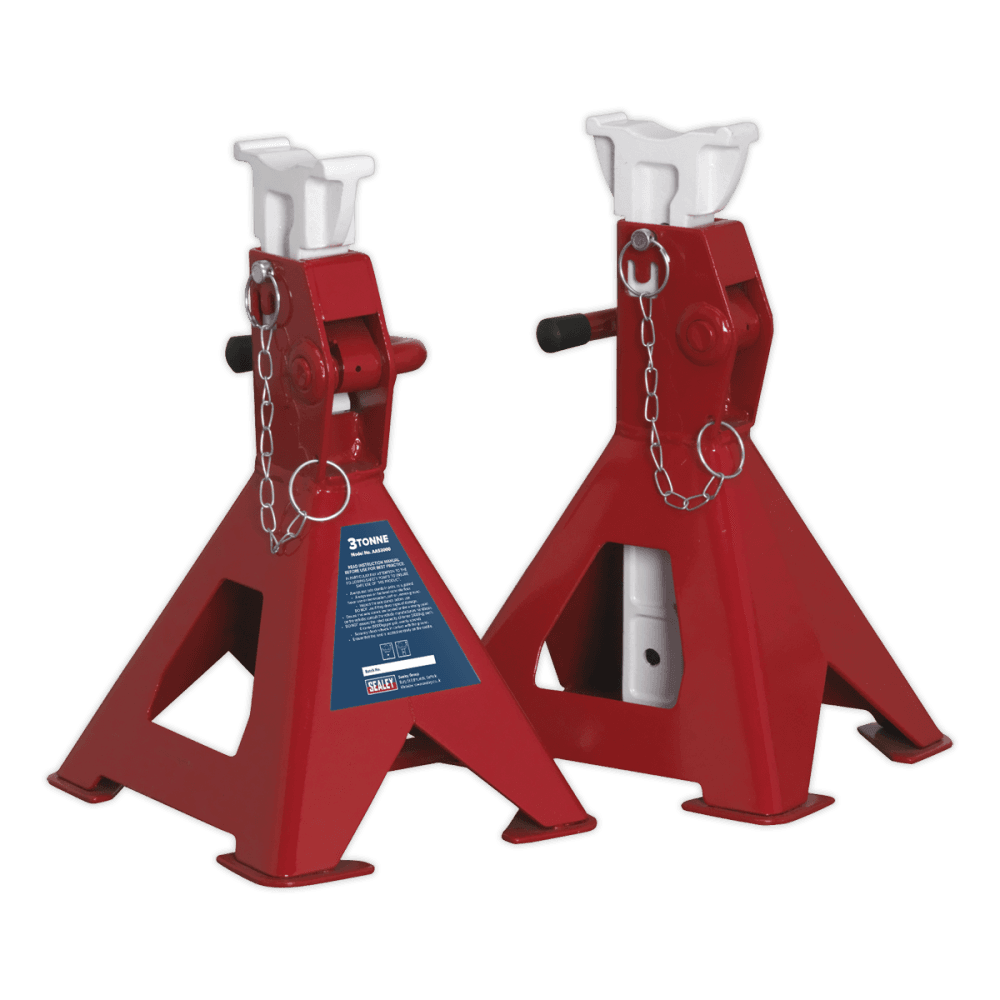 Axle Stands (Pair) 3tonne Capacity per Stand Easy Action Ratchet Model No.-21825