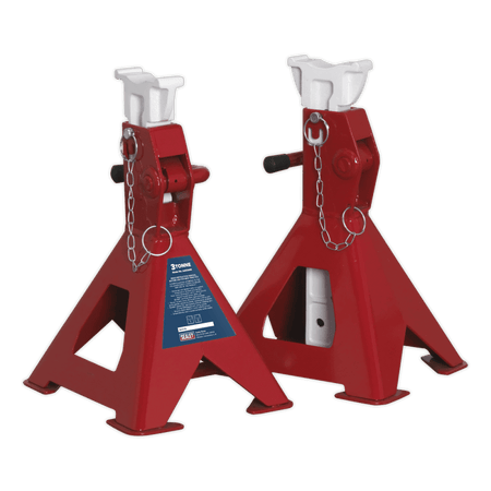 Axle Stands (Pair) 3tonne Capacity per Stand Easy Action Ratchet Model No.-21825