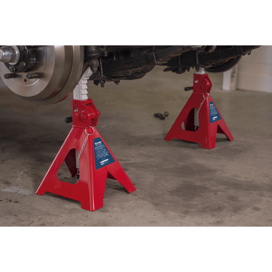 Axle Stands (Pair) 5tonne Capacity per Stand Easy Action Ratchet Model No.-21826