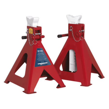 Axle Stands (Pair) 10tonne Capacity per Stand Easy Action Ratchet Model No.-21827
