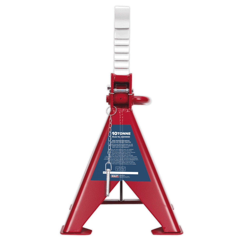 Axle Stands (Pair) 10tonne Capacity per Stand Easy Action Ratchet Model No.-21827
