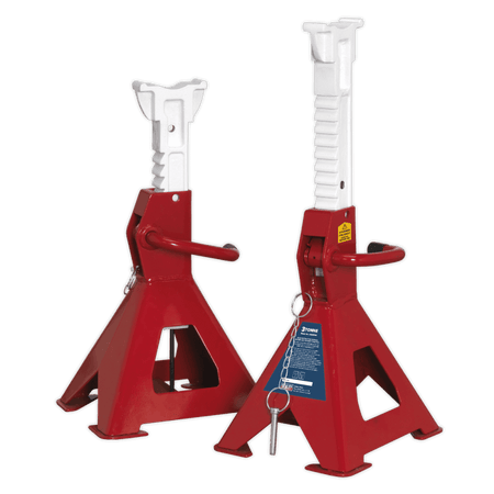 Axle Stands (Pair) 3tonne Capacity per Stand Easy Action Ratchet Model No.-21825