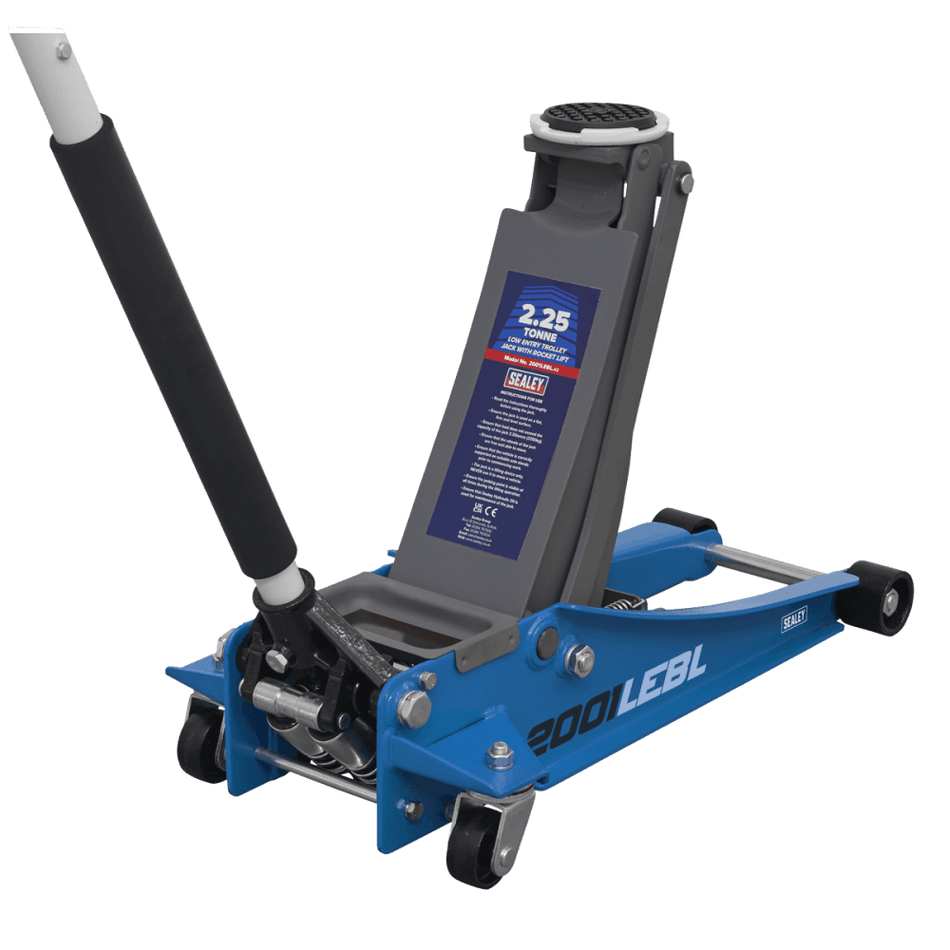 Trolley Jack 2tonne Low Entry Rocket Lift Blue Model No.-21956