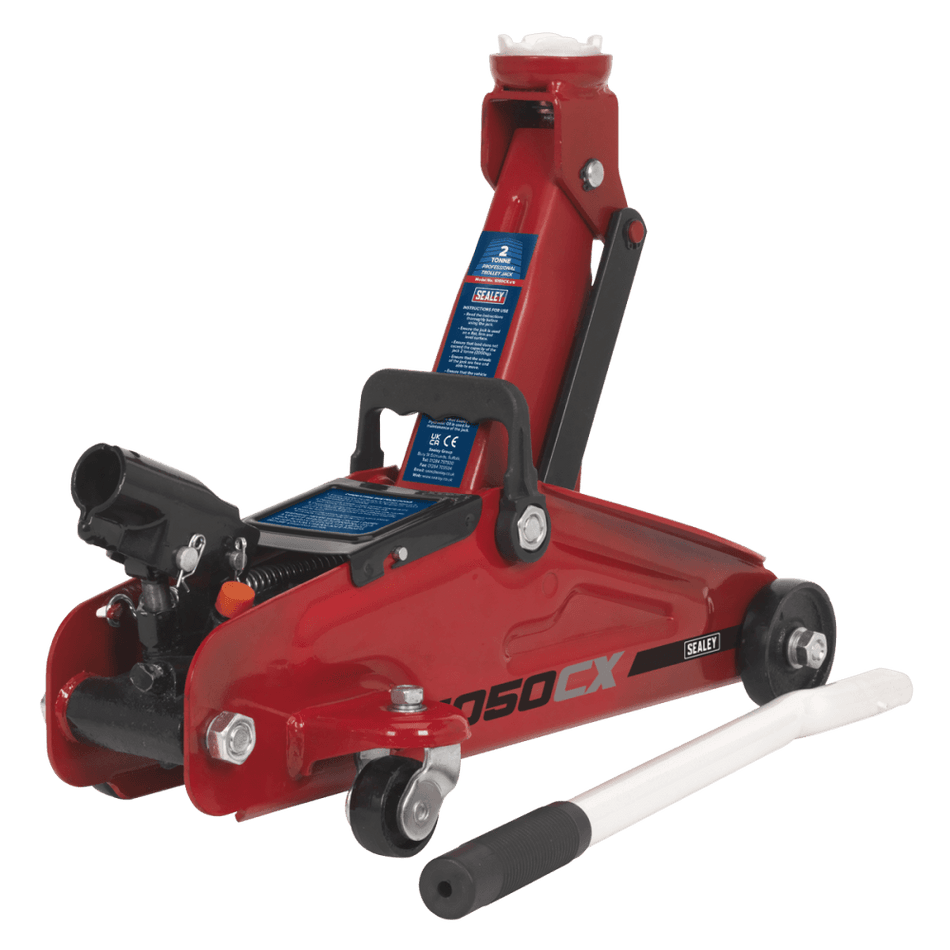 Sealey Trolley Jack 2tonne Short Chassis Model No-1050CX