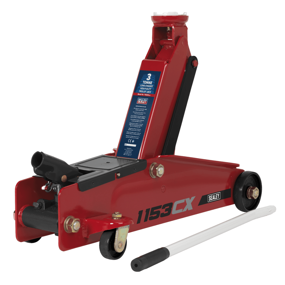 Sealey Trolley Jack 3tonne Long Chassis Heavy-Duty Model No- 5333