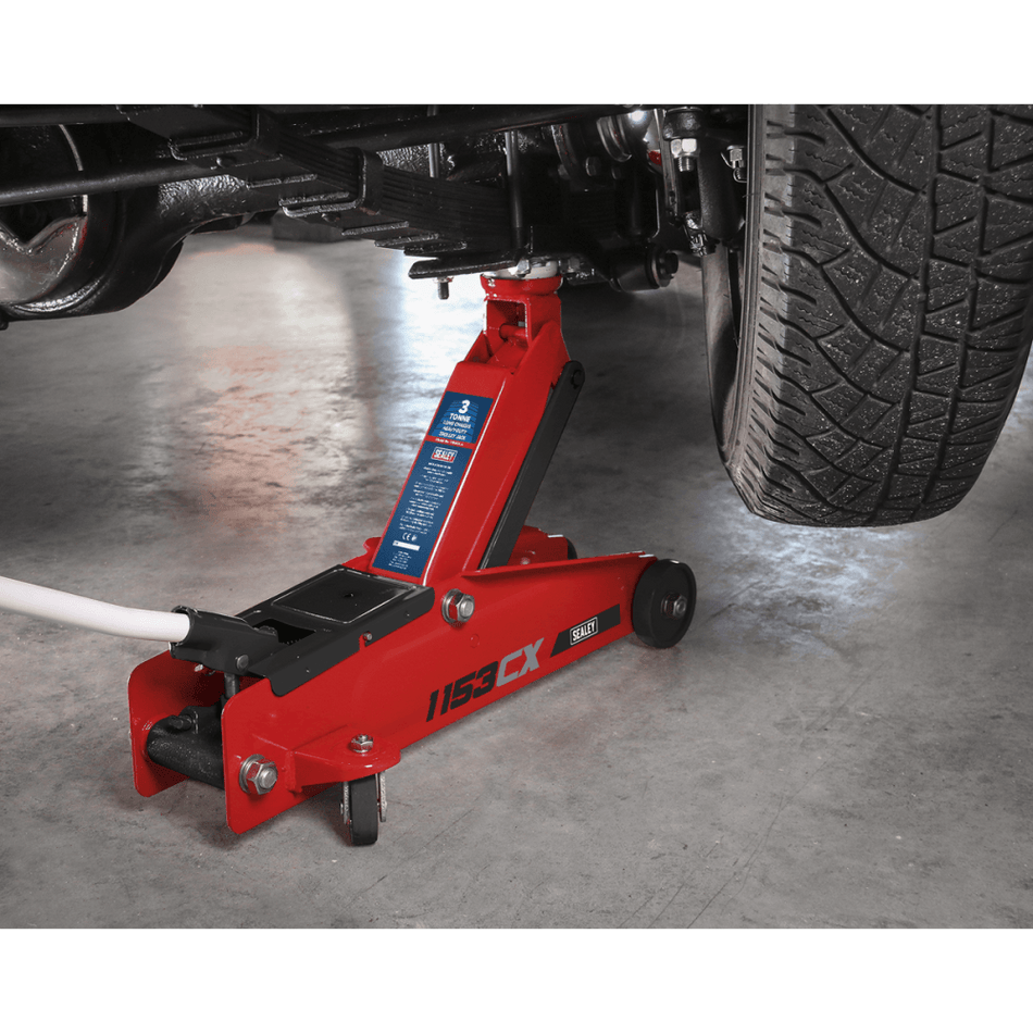 Sealey Trolley Jack 3tonne Long Chassis Heavy-Duty Model No- 5333