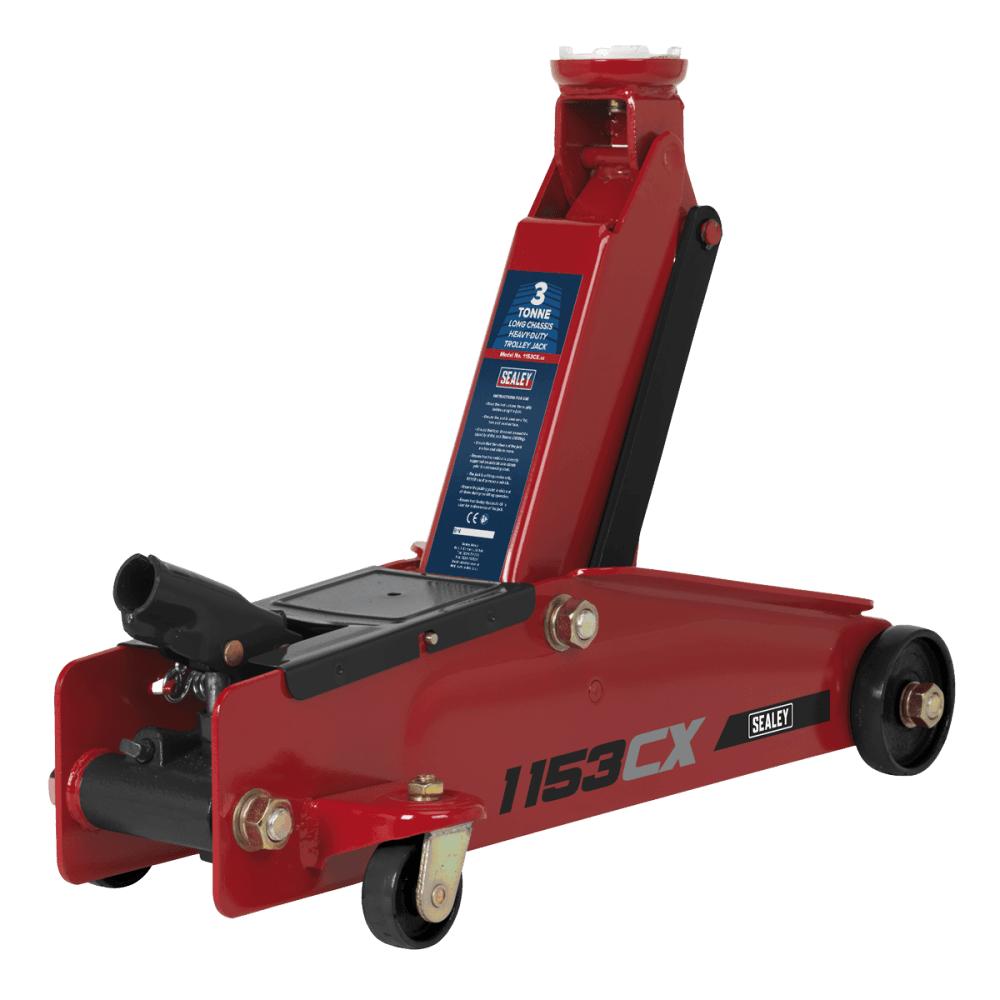 Sealey Trolley Jack 3tonne Long Chassis Heavy-Duty Model No- 5333