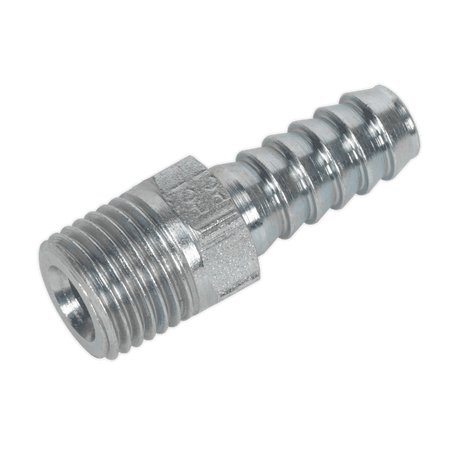 Sealey Screwed Tailpiece Male 1/4"BSPT - 5/16" Hose Pack of 5 Model No-AC39