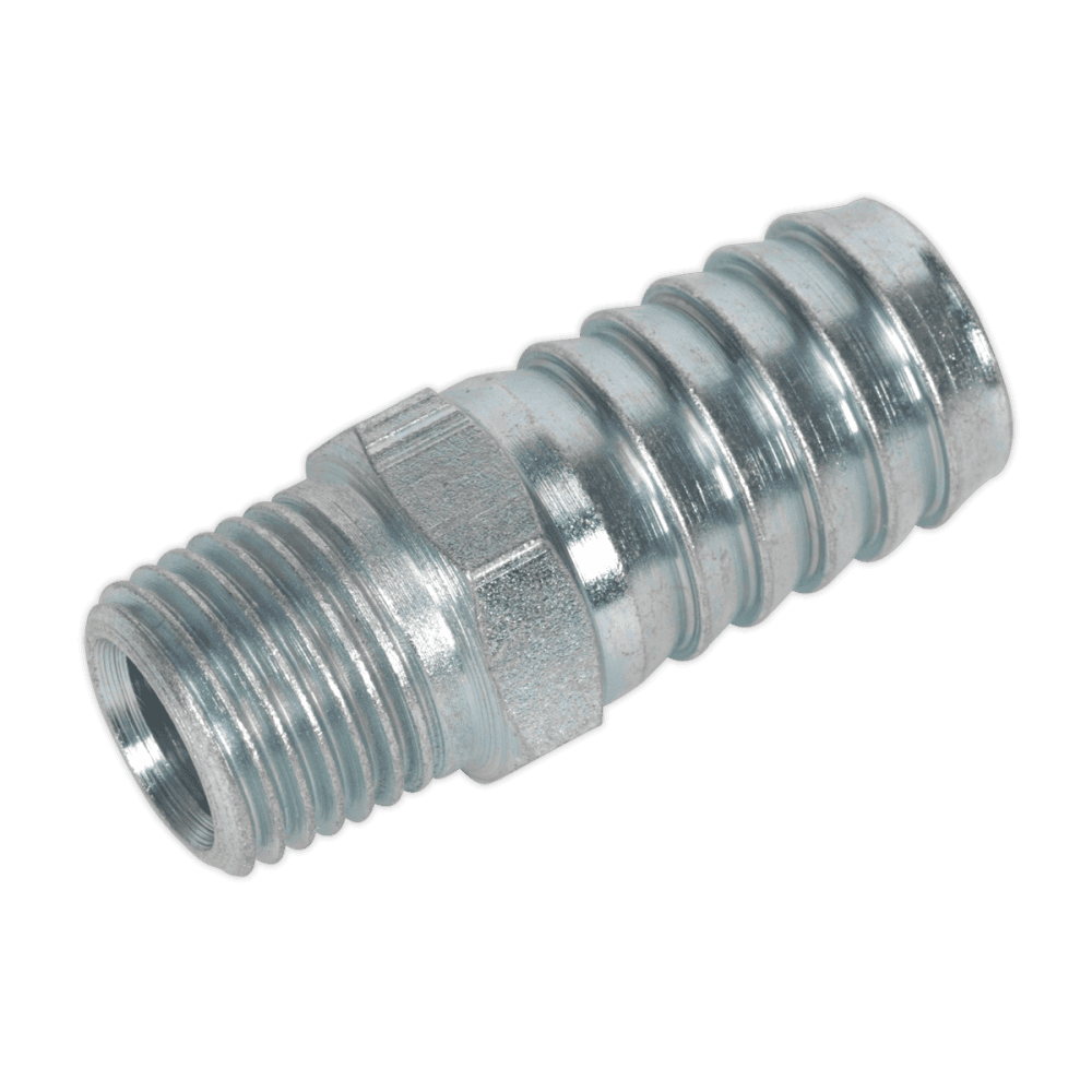 Sealey Screwed Tailpiece Male 1/4"BSPT - 1/2" Hose Pack of 5 Model No-AC40