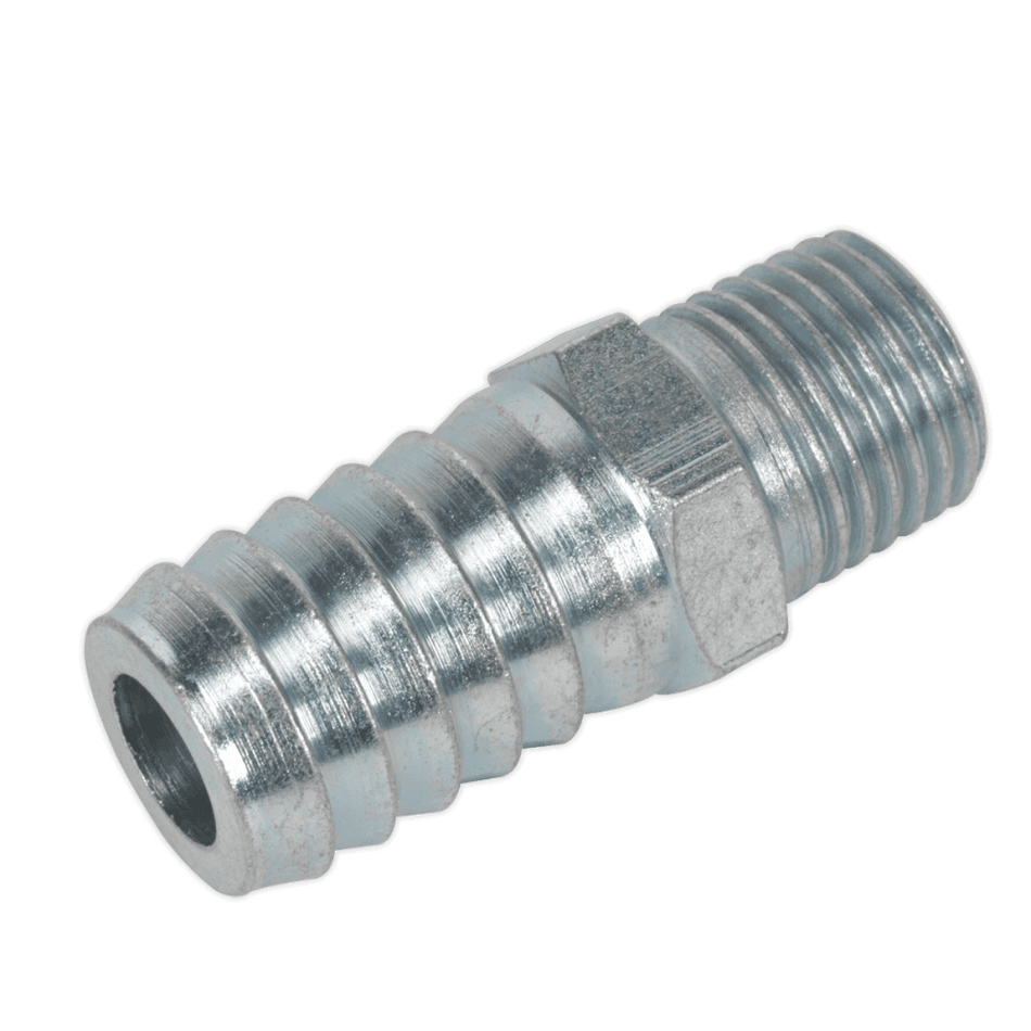 Sealey Screwed Tailpiece Male 1/4"BSPT - 1/2" Hose Pack of 5 Model No-AC40