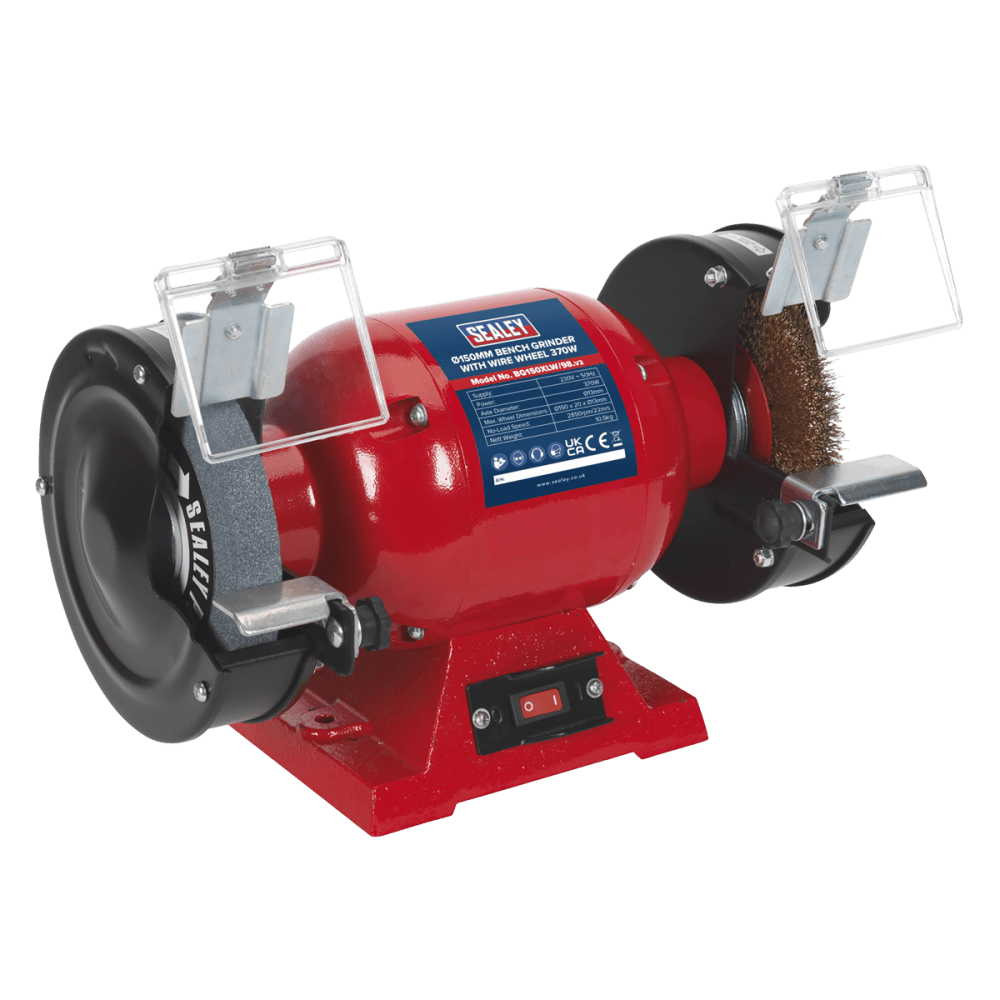 Sealey Bench Grinder 150mm with Wire Wheel 370W/230V Model No-BG150XLW/98