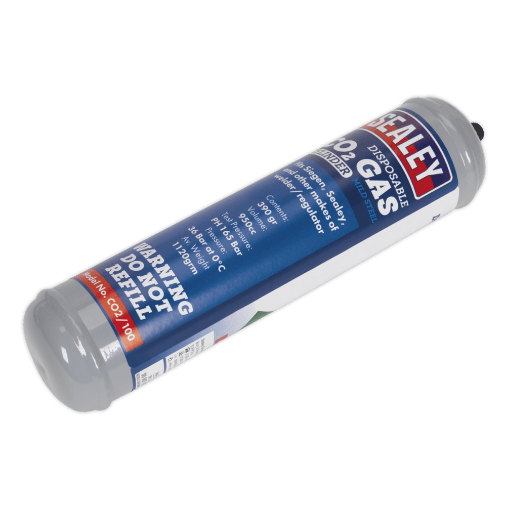 Sealey Gas Cylinder Disposable Carbon Dioxide 390g Model No-CO2/100