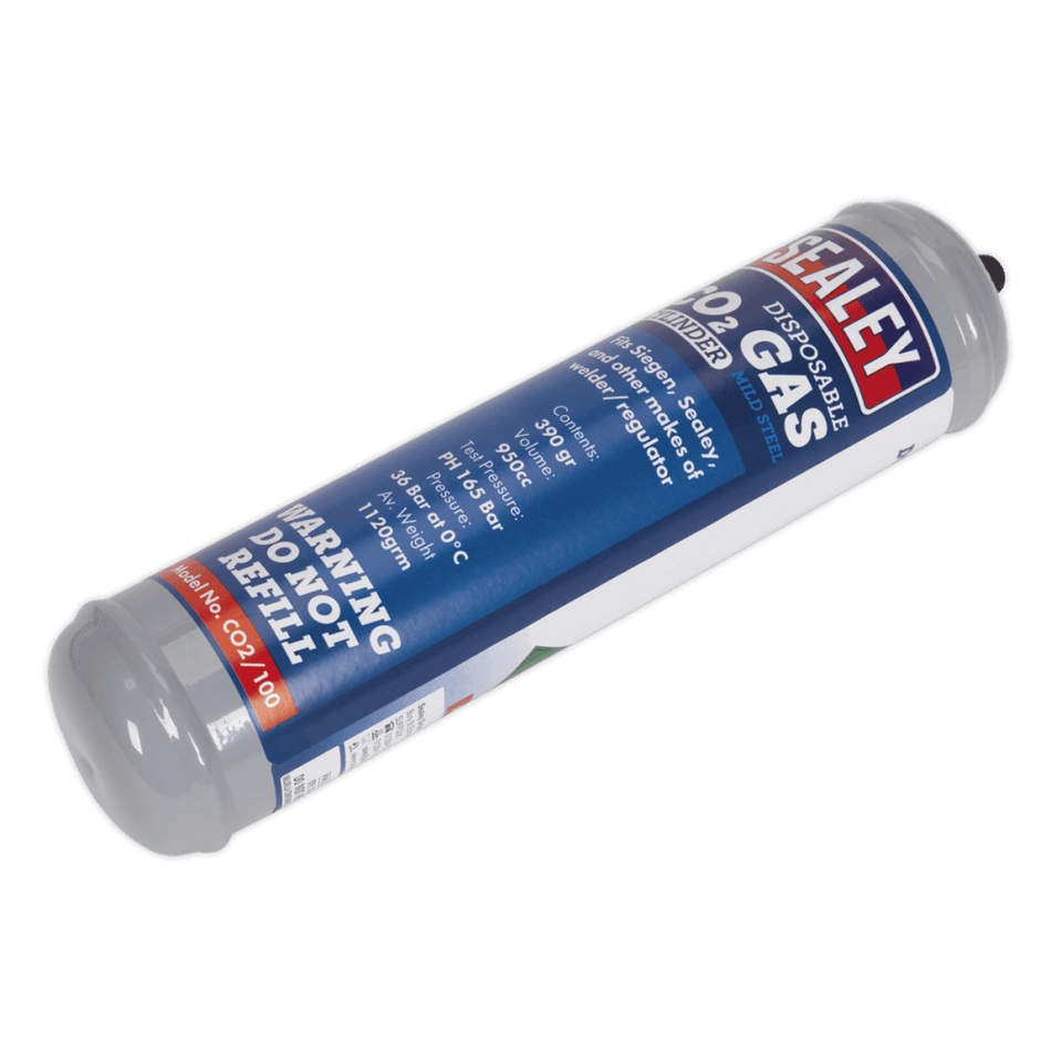 Sealey Gas Cylinder Disposable Carbon Dioxide 390g Model No-CO2/100